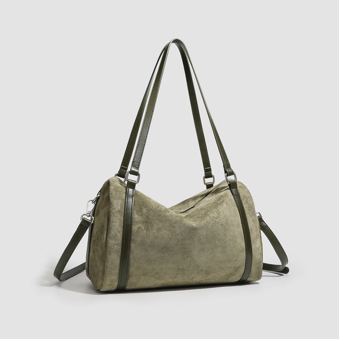 Sac fourre-tout rétro en suède pour femme – Sac à bandoulière grande capacité