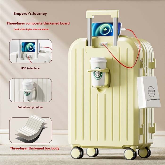 Petite valise légère à code, valise résistante à roulettes