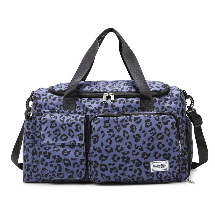 Sac à bandoulière de voyage grande capacité imprimé léopard imprimé zèbre rétro