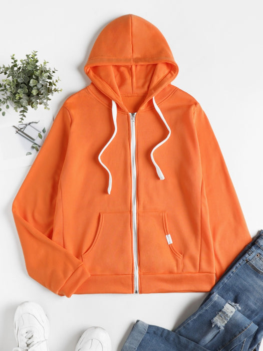 Cardigan sport décontracté pour femme avec sweat à capuche zippé