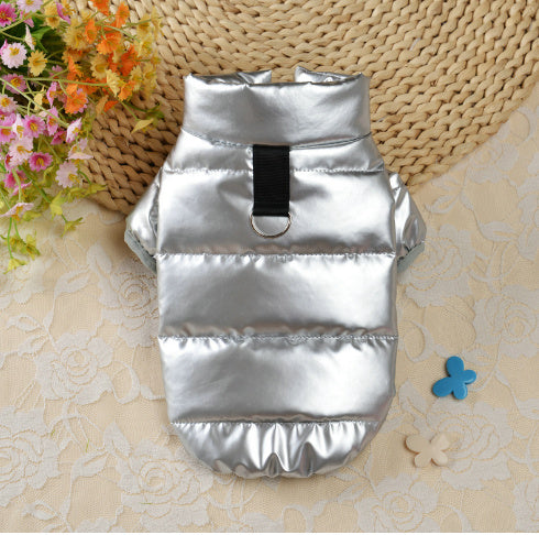 Chaleco de algodón con plumón para perro, grueso y cálido