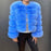 Faux Fox-fur Patchwork Thickened Warm Fur Coat
