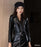 Women's Fashionable Leather Jacket Slim-Fit Coat