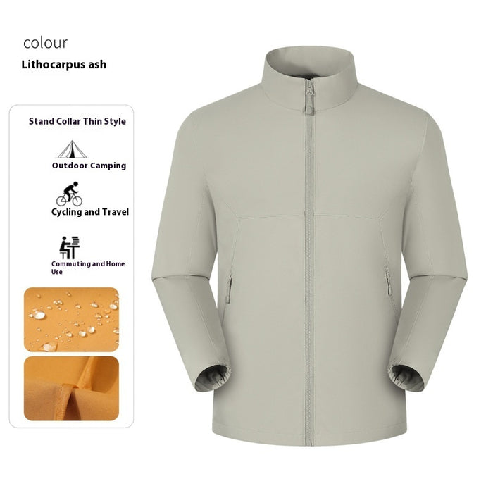 Chaqueta de trabajo impermeable con cuello alto para hombre