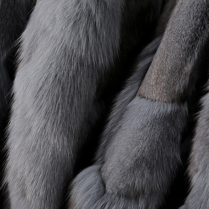 New Thickened Fur-and-Liner Detachable Coat