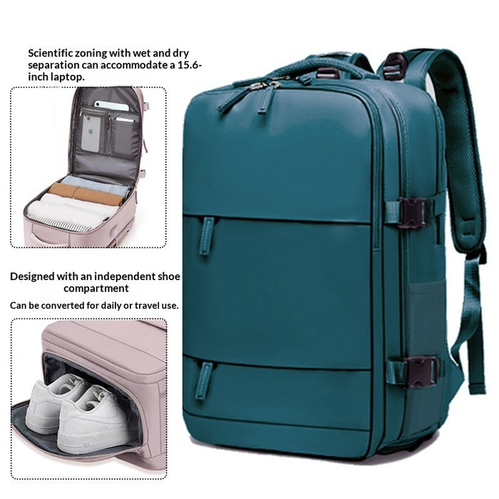 Sac à dos décontracté pour homme, imperméable, pour ordinateur portable, avec séparation sec-humide