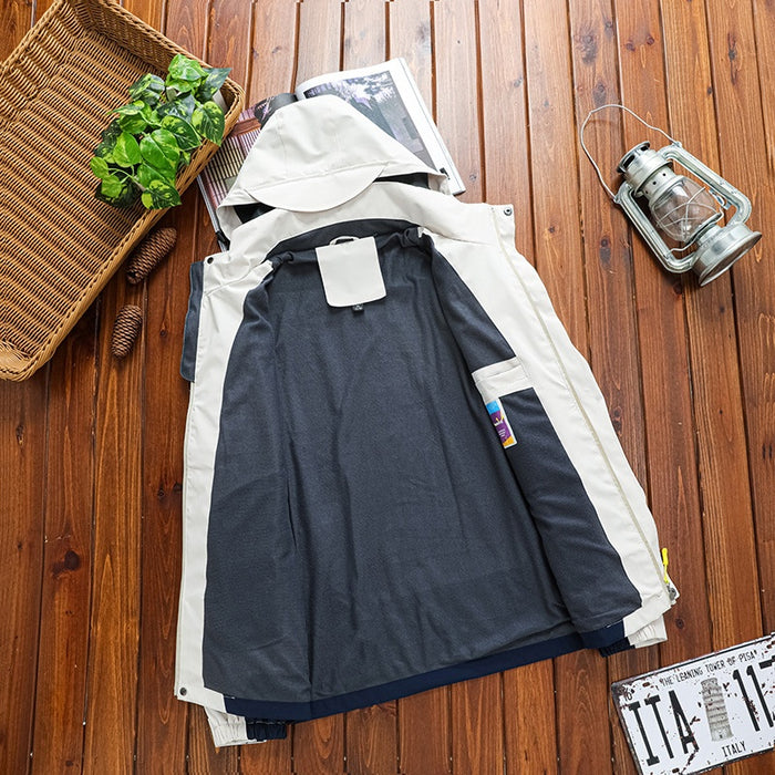 Veste imperméable fine monocouche respirante et coupe-vent pour couple