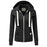 Cardigan sport décontracté pour femme avec sweat à capuche zippé
