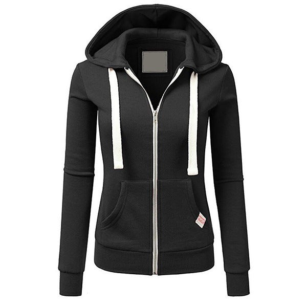 Cardigan sport décontracté pour femme avec sweat à capuche zippé