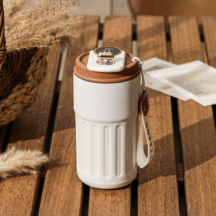 Bouteille isotherme numérique intelligente, tasse à café portable, bouteille d'eau en acier inoxydable, gobelet isotherme pour voiture, garde le froid, bouteille sous vide 450 ml