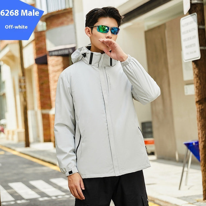 Chaqueta Shell Conjunto de dos piezas Abrigo Forro polar Extraíble Impermeable