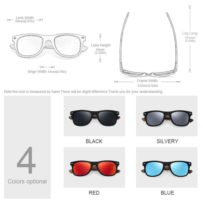 Polarized Sun Glasses Bamboo And Wood M Nail Sunglasses