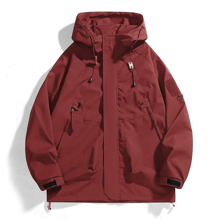 Veste cargo ample imperméable à capuche