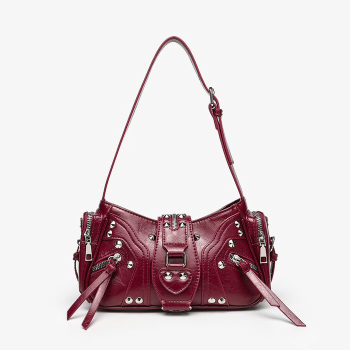Edgy Y2k-style Single-shoulder Commuter Crossbody Biker Bag