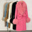 Long Double-faced Wool Coat With A Shearling Collar