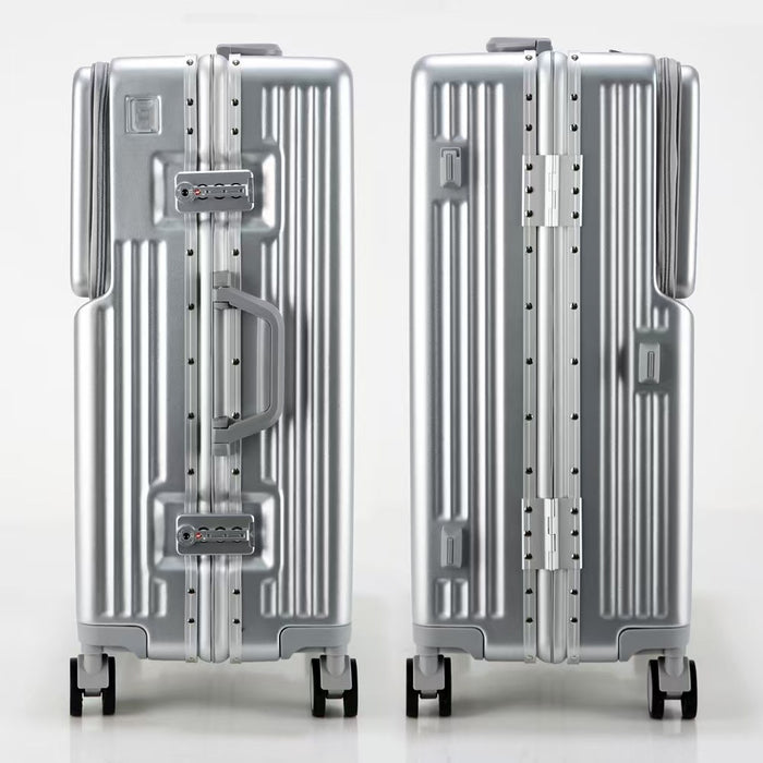 Suitcase Travel Luggage Trolley Front-Opening Large Capacity Aluminum Frame Carry-On Cabin Bag