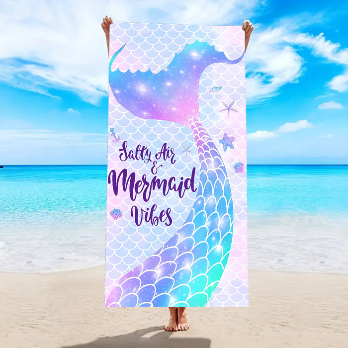 Quick-drying Microfiber Beach Bath Towel Double-sided Velvet
