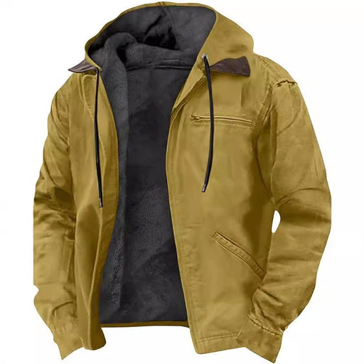 Men's Hooded Zipped Cotton-padded Jacket