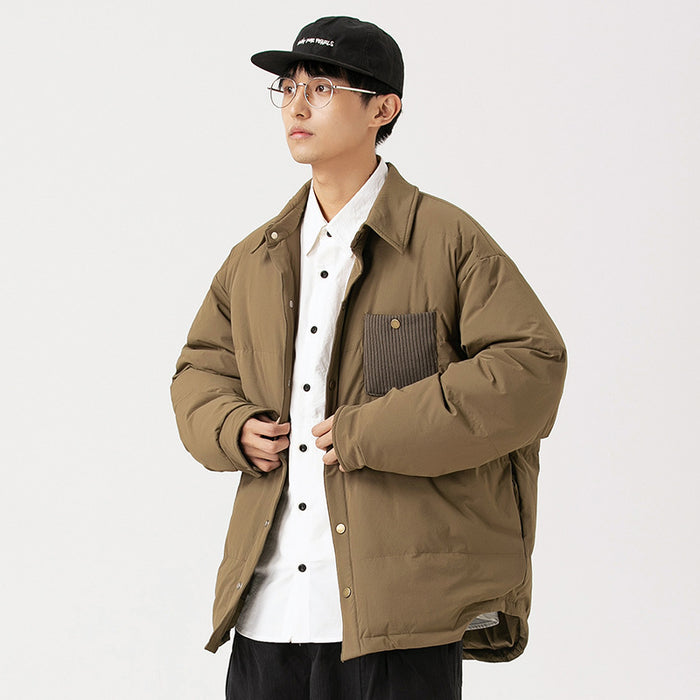 Men's Fashionable Waterproof Light Shirt Down Jacket
