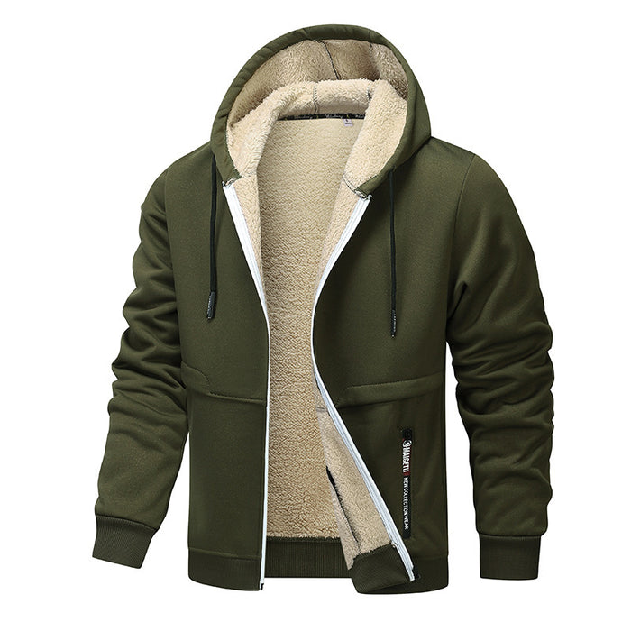 Men's Fashion Lambswool Thickened Coat Sweatshirt