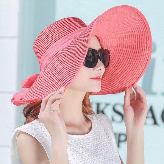 Hat Female Summer Tide Straw Hat Foldable Beach Hat Sun Hat Sun Protection