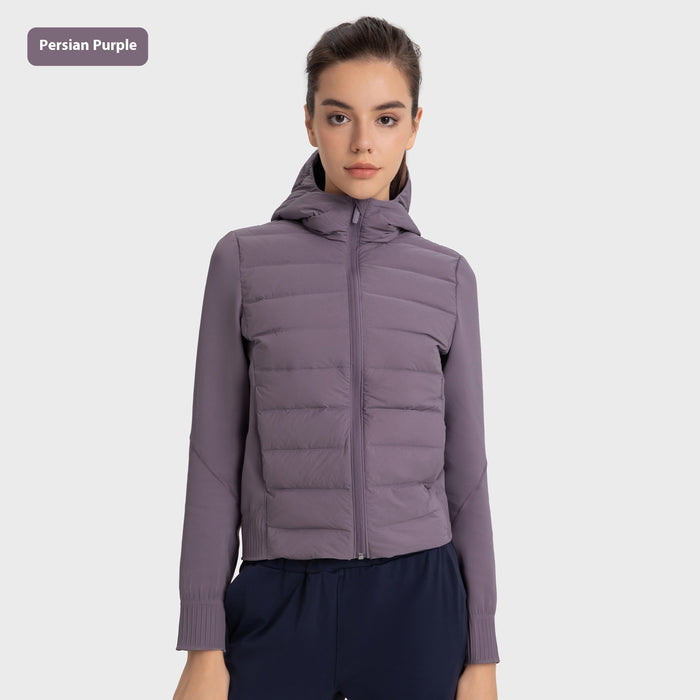 Doudoune fine à capuche pour femme, coupe-vent, imperméable et chaude